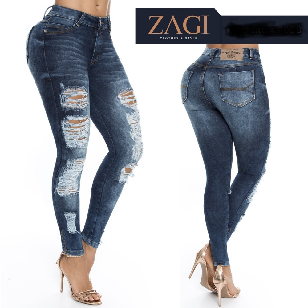 Distressed jeans